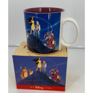 Vintage Walt Disney Pocahontas On Mountain Collectible Coffee Mug With Box